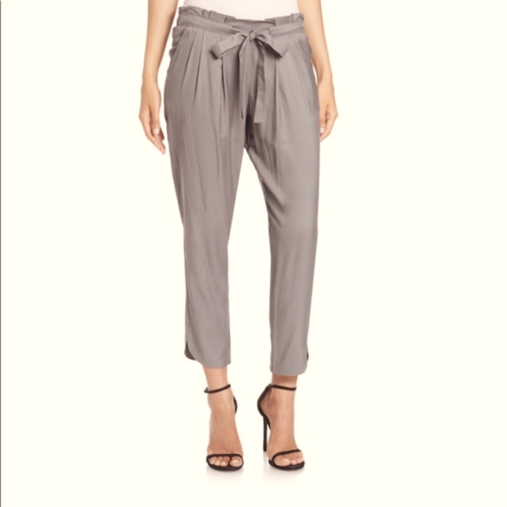 Ramy Brook Paperbag Drawstring Allyn Pant Grey Taupe XS
